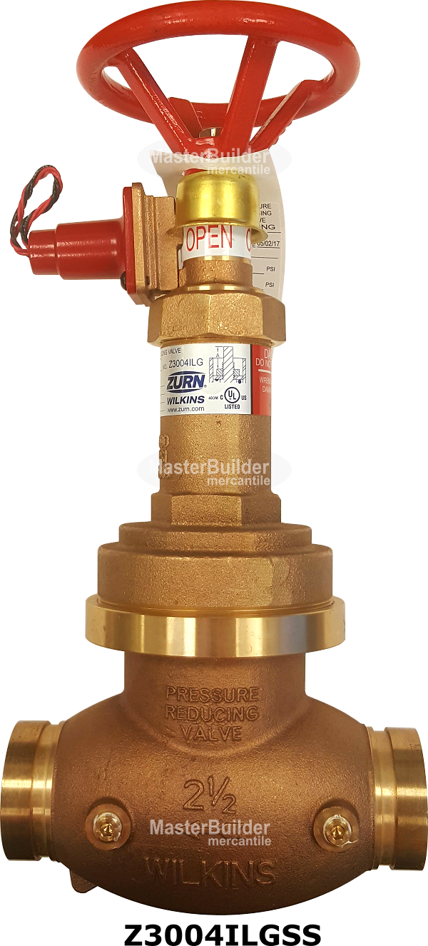 Zurn Wilkins Z3004 2.5" Pressure Reducing Fire Sprinkler Control Valve with Female Pipe Thread Field Adjustable