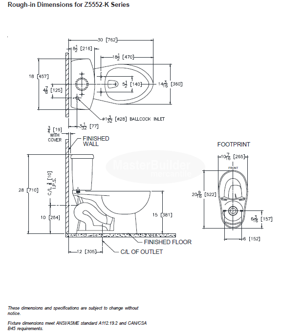 Zurn Z5552-K Z-HPT™ High Performance, 1.6 GPF, Elongated, Siphon Jet Toilet