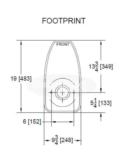 Zurn Z5561 1.0 gpf Pressure Assist, ADA Height, Elongated, Two-Piece Toilet