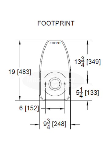 Zurn Z5570 1.6 gpf Pressure Assist, Elongated, Two-Piece Toilet