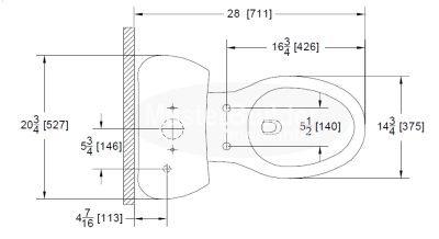 Zurn Z5575 1.6 gpf Pressure Assist, Round Front, Two-Piece Toilet