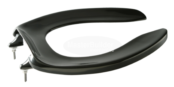 Zurn Z5955SS-EL-BK Elongated Black Open Front Toilet Seat Less Cover