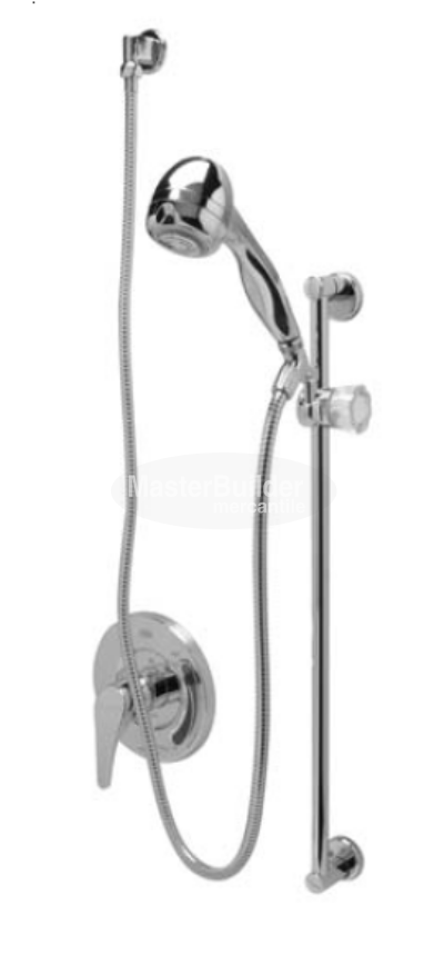 Zurn Z7300-SS-HW-MT Single Handle Pressure Balancing Mixing Shower Unit w/ Hand/Wall Shower Head 