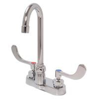Zurn Z812A4-XL-P Lead-Free 4" Centerset Faucet with 3-1/2" Gooseneck, 4" Wrist Blade Handles and Pop-Up Drain