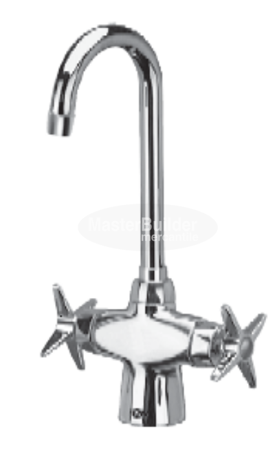 Zurn Z826A2-XL Lead-Free Double Lab Faucet with 3-1/2" Gooseneck and Four Arm Handles