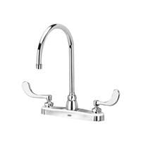 Zurn Z871C4-XL Lead-Free 8" Centerset Faucet with 8" Gooseneck and 4" Wrist Blade Handles