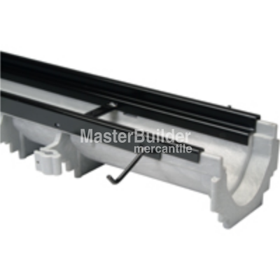 Zurn Z886-HD-8601 6.75" Wide x 80" Long Presloped HDPE Perma-Trench Drain Channel w/ Heavy-Duty HDF Frame #1 Section