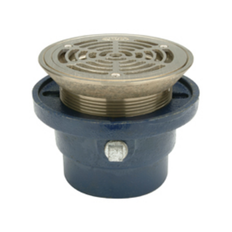 Zurn ZN211-R6 Non-Membrane Floor Drain with Surface Clamping Ring and Grate